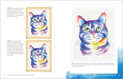 30-Minute Watercolor Painting for Beginners: Easy Step-by-Step Lessons and Techniques WoodArtSupply