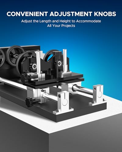 OMTech Laser Rotary Attachment with Nema 23 2-Phase Stepper Motor for 50W 60W 80W 100W 130W CO2 Laser Engraving Machines Rotary Tool Accessory Kit for Wood Metal and More OMTech