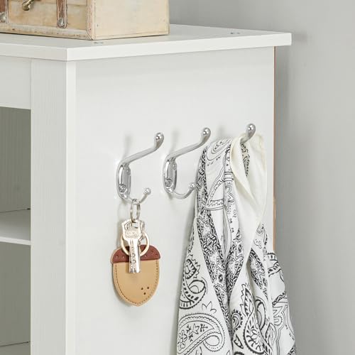 HOOBRO Shoe Cabinet, 8-Tier Heavy Duty Shoe Storage Cabinet, Freestanding Shoe Rack with 24 Cubbies and 3 Hooks, for Entryway, Closet, Living Room, White WT24SC01 HOOBRO