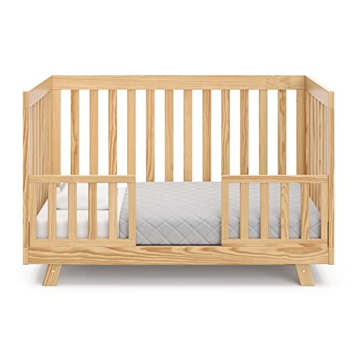 Storkcraft Beckett 3-in-1 Convertible Crib (Natural) – Converts from Baby Crib to Toddler Bed and Daybed, Fits Standard Full-Size Crib Mattress, STORK CRAFT