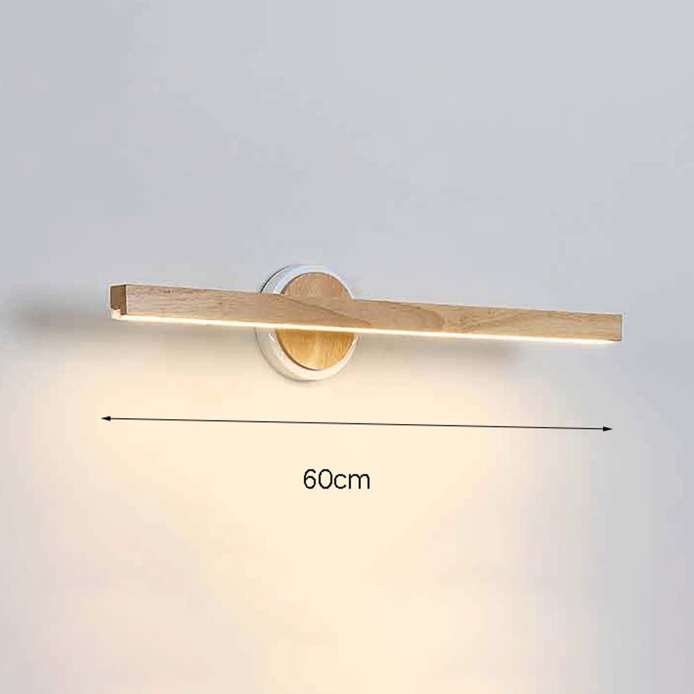 23" Rustic Vanity Light Fixture Over Mirror Rotatable Adjustable Vintage Wooden LED Wall Sconce Bar Bathroom Light Farmhouse Wall Lamp for Hallway Bedroom Living Room Washroom Cabinet WoodArtSupply