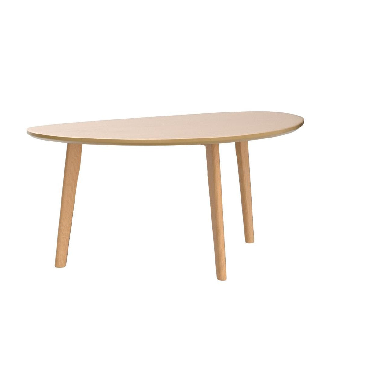 FIRMINANA Small Oval Coffee Table Mid Century Modern for Living Room Center Minimalist Display Coffe Table,Nature Wood,18.9" D x 33.47" W 15.75" H FIRMINANA