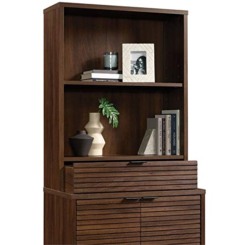 Sauder Englewood Engineered Wood Library Hutch in Spiced Mahogany Sauder