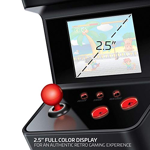 My Arcade Retro Arcade Machine X Playable Mini Arcade: 300 Retro Style Games Built In, 5.75 Inch Tall, AA Battery Powered, 2.5 Inch Color Display, Illuminated Buttons, Speaker, Volume Control My Arcade