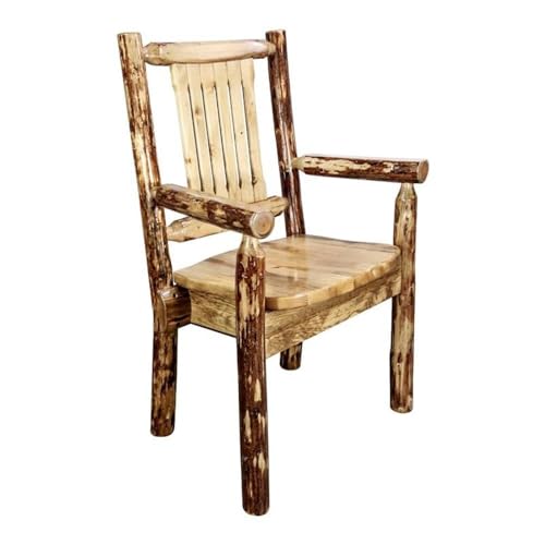 Montana Woodworks Log Furniture - Captain Chair - Glacier Country Collection Montana Woodworks