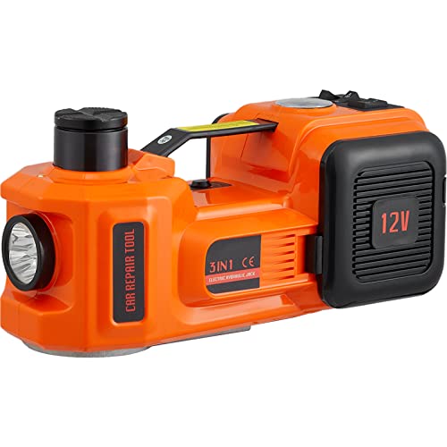 VEVOR Electric Car Jack, 5 Ton/11023 LBS Hydraulic Jack Lift with Electric Impact Wrench, Built-in Inflatable Pump, and LED Light for SUV MPV Sedan Truck Change Tires Garage Repair VEVOR
