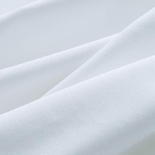 SUSYBAO White Duvet Cover Twin 100% Cotton 2 Pcs Set 1 Single Duvet Cover with Zipper Ties 1 Pillow Sham Soft Hotel Collection Bedding Set SUSYBAO