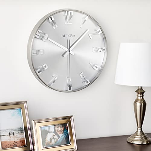 Bulova C4846 Director Wall Clock, Satin Pewter Finish Bulova