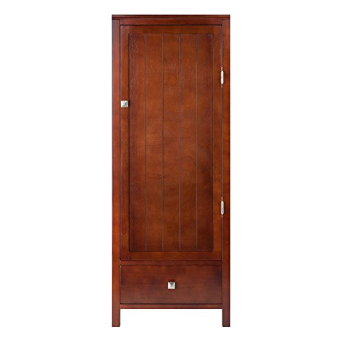 Winsome 94402 Pantry Cupboard with Door, Antique Walnut Winsome