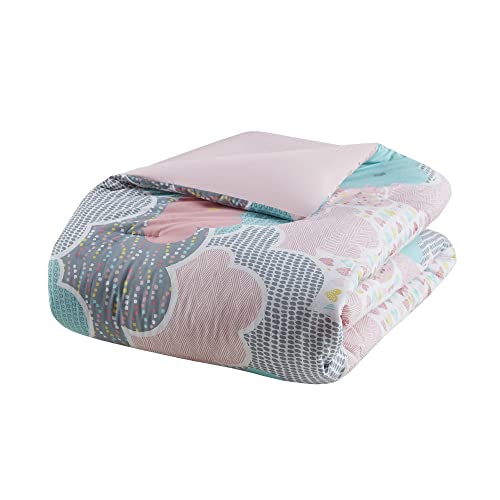 Intelligent Design Kids Comforter Vibrant Fun and Playful Unicorn Print Down Alternative All Season Children Bedding-Set, Girls Bedroom Décor, Twin/Twin XL, Cloud Pink with 2 dec pillows Intelligent Design