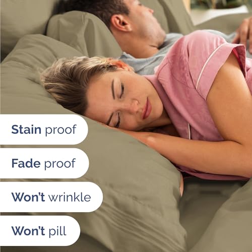 Twin Size 3 Piece Sheet Set - Comfy Breathable & Cooling Bed Sheets Set - Hotel Luxury Bedding for Women, Men, Kids, Teens, Boys & Girls - Deep Pockets, Ultra-Soft and Wrinkle Free - Oeko-Tex - Khaki CGK Unlimited