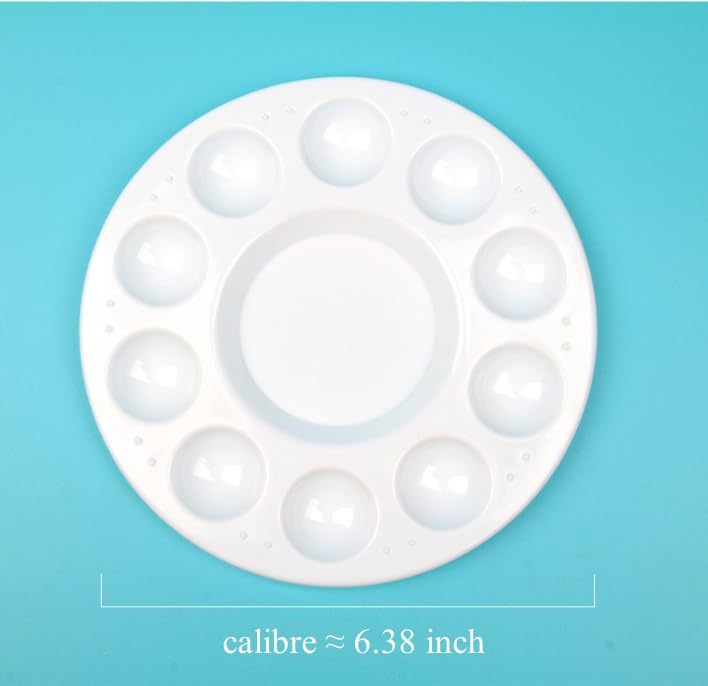 Rackii 10pcs Plastic Paint Palette Trays - Reusable Artist Palettes for Oil, Acrylic & Watercolor Painting, Perfect Paint Holder Trays for Studios, Classes & Birthday Painting Parties Rackii