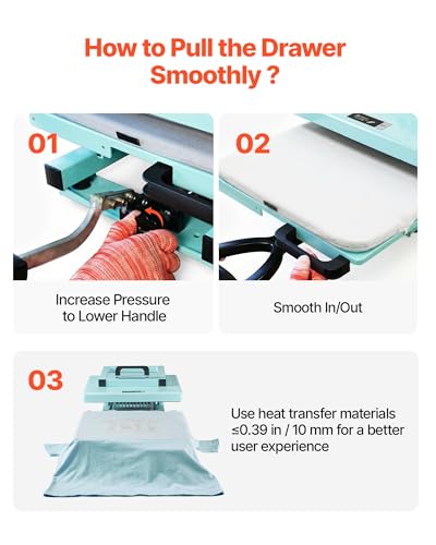 VEVOR Hybrid Heat Press, 15 x 15 inch, 8-in-1 Multifunction, Heat Up Fast and Even, All-New Patented Design, Easy to Control, Sublimation Press Machine for T-Shirts/Tumblers/Caps/Plates, Light Green VEVOR