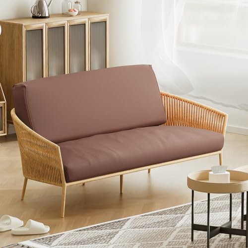 Magshion Futon Cover Washable Zippered Sofa Furniture Bed Mattress Covers Armless Couch Slipcover Protector Twin Size 39"x75"x6" Coffee Magshion