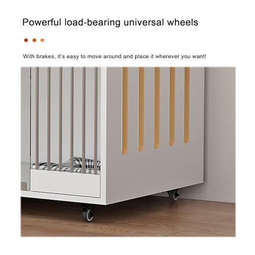 Double-Layer Cat Cabinet, Cat Cage, All Solid Wood Cat Villa, Ventilation on Both Sides, Large Platform, Easy to Maintain(Black,120x60x114cm) FLQYJJDP