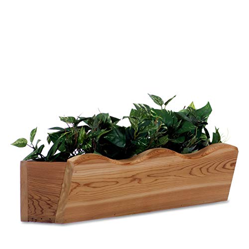 All Things Cedar WB20 Cedar Window Flower Box, Indoor Outdoor, 22" x 7", Natural Western Red Cedar All Things Cedar