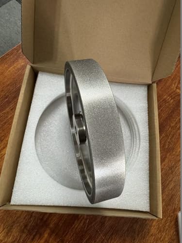 UF-SHARP CBN Grinding Wheel 6 inch 1/2 Arbor 320 Grit, 6" Dia X 1" Wide for Sharpening Woodturning Tools、High Speed Steel Tools(320 Grit) UF-SHARP