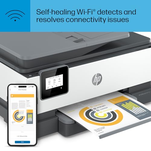 HP OfficeJet 8015e Wireless Color All-in-One Printer, 3 months of Instant Ink included HP