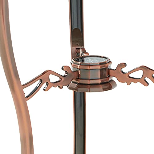 Unique Art 36-Inch by 13-Inch Floor Standing Amberlite Gemstone World Globe with Copper Tripod Stand Unique Art Since 1996