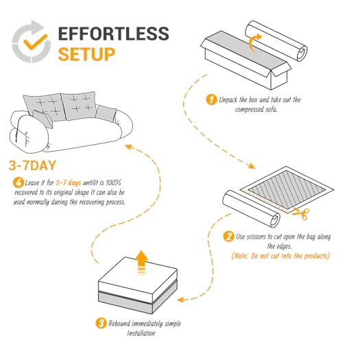 78.7" Folding Sofa Bed Queen, Foldable Floor Futon Sofa Sleeper, Convertible Boneless Mattress, Loveseat Cloud Couch for Home Living Room, Bedroom, Lounge, Apartment and Small Spaces, Beige Teddy Tmsan