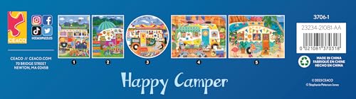 Ceaco - 5 in 1 Multipack - Happy Camper - (2) 300 Piece, (2) 500 Piece, (1) 750 Piece Jigsaw Puzzles Ceaco