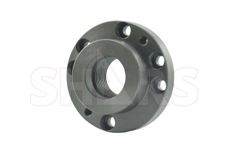 Shars 4" 4 Jaw Independent Chuck Solid Hard Jaws with 1-1/2-8 3.93" Semi-Machined Threaded Back Plate, Machining Required 202-5419+202-6108-6 L[ Shars
