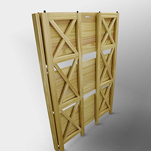 Casual Home Montego 3-Shelf Folding Bookcase, Natural , 27.5" Wide Casual Home