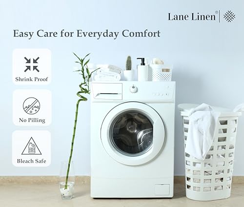 Fitted Twin XL Sheet - 4 Way Stretch Sheet with 360° Elastic Band - Upto 15" Deep Pocket Fitted Bottom Sheet - Ultra Soft, Fade Resistant, Breathable & Anti Shrink - Perfect for Dorm Rooms - Cool Blue LANE LINEN