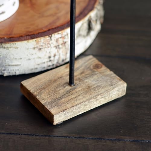 WHW Whole House Worlds Bird Figurine, Hand Carved Mango Wood, Brown, Mounted, Gallery Base, 9.5 Inches WHW Whole House Worlds