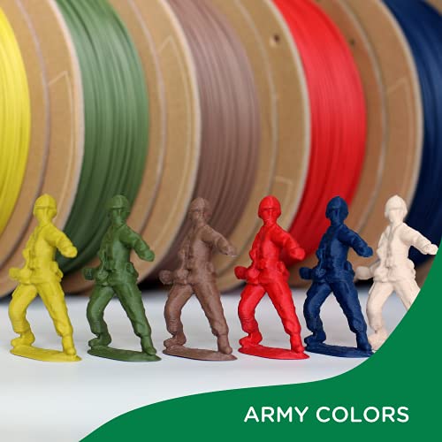 Polymaker Matte PLA Filament, 3D Printer PLA Filament 1.75mm 1kg - PolyTerra 3D Printing PLA Filament, Army Dark Green Polymaker