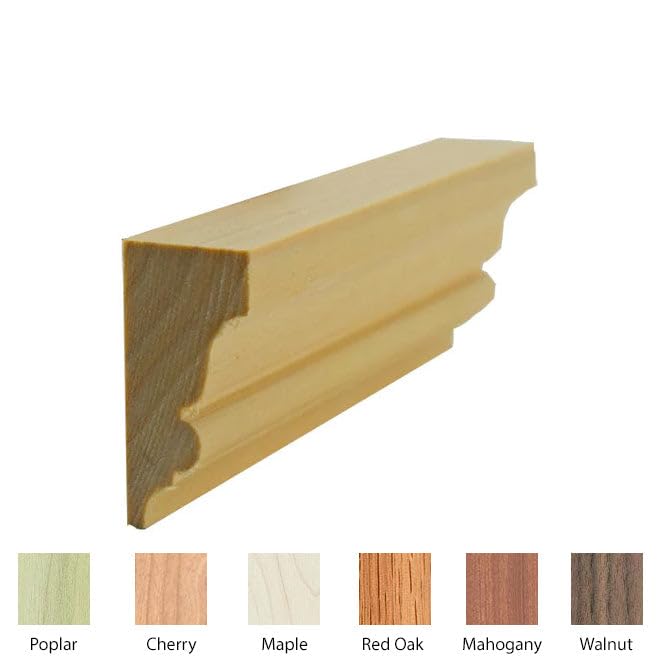 EWSC11 Solid Crown Moulding, 13/16" x 1-3/4", Poplar, 94" NewMouldings