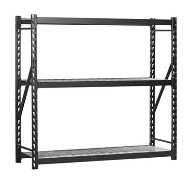 Edsal 72"H x 77"L x 24"W Steel Welded Storage Rack, Black