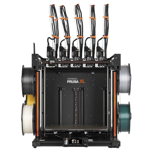 Original Prusa XL Assembled 5-toolhead 3D Printer, Large-Scale CoreXY 3D Printer, Assembled and Tested, Build Volume of 14.17×14.17×14.17 in, 5 Independent toolheads, Multi-Material Experience Original Prusa