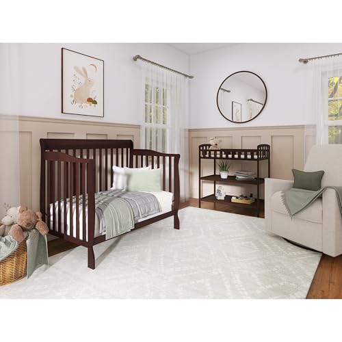 Dream On Me Ashton 5-in-1 Convertible Crib in Espresso, Greenguard Gold Certified , 50x36x44 Inch (Pack of 1)