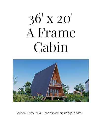 36'x20' A-Frame Cabin Plans with Loft - Detailed Floor Plans, Elevations, Electrical Layout, and More