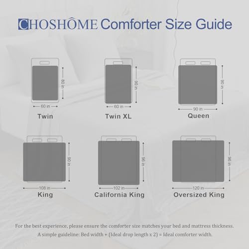 CHOSHOME Cooling Comforter Twin Size, Cooling Blanket for Hot Sleeper, Q-Max 0.45 Arc-Chill Cooling Fiber, Cool Soft Thin Breathable Summer Blanket for Bed, Couch, (60" x 90", Grey) CHOSHOME