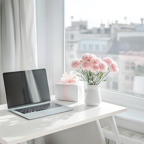 Kaboon White Table Top 23.62" D x 55" W, Solid One-Piece Desktop, Universal Wood Countertop, Reversible Laminate Top, Double Desks, L-Desk DIY, for Home and Commercial Kaboon