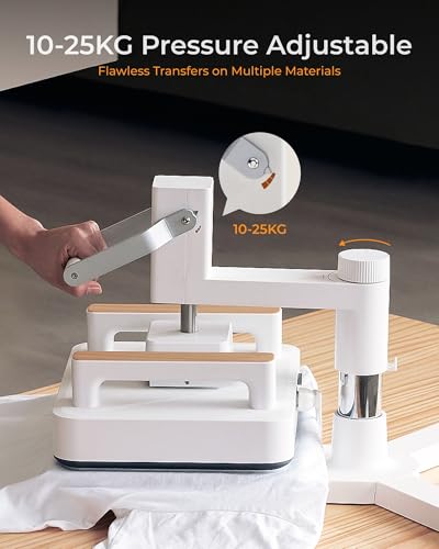 xTool Heat Press Machine 3-in-1 Kit, Smart Press & Mini Iron Press with Platform & Control Pod, 10-25KG High Pressure, Detachable Portable Heat Press Machine for T-Shirts Vinyl Sublimation Crafts xTool