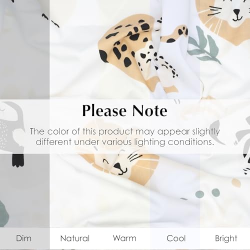 100% Cotton 210TC Salt Earth Kids Bedsheet,Twin Sheets Set for Toddler bed, 3 Piece Bedding Set Including Flat Sheet, Fitted Sheet, and Pillowcase, Themed Sheets for a Playful Kids Bed (Jungle Safari) Salt Earth