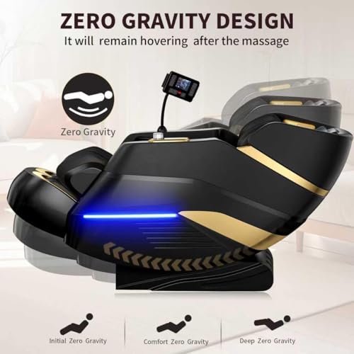 Massage Chair Full Body,Zero Gravity 3D SL-Track Shiatsu Massage Recliner Chair Built-in Heat System Airbag Massage with Body Scan, Deep Yoga Stretch, Calfrest Extension And Foot And Back massage Dr.hiumi