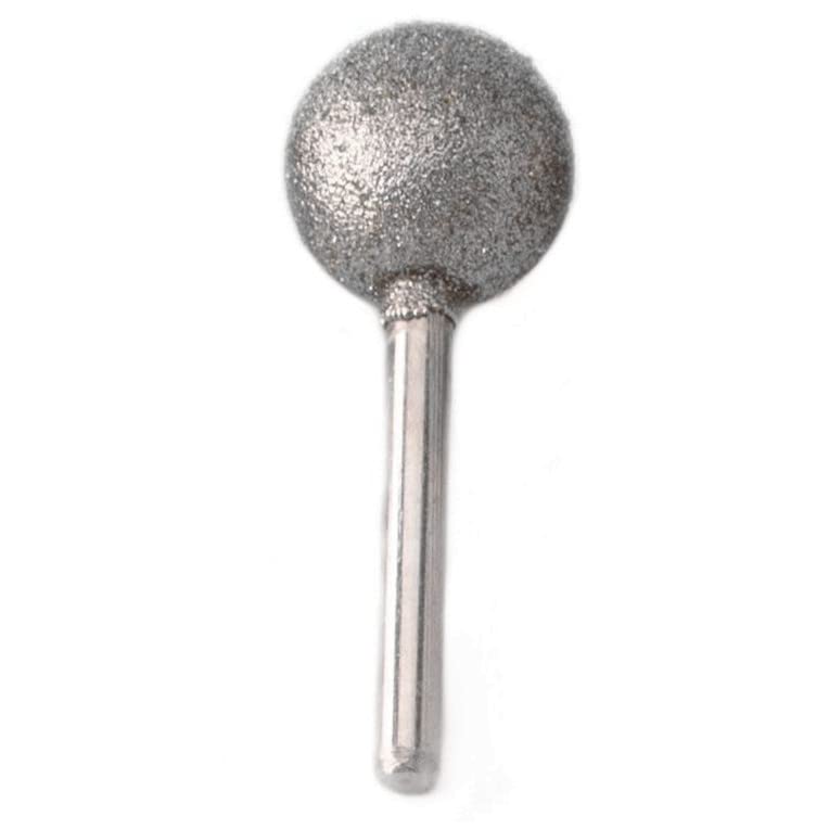 JINGLING 25mm 1 inch Spherical Head Diamond Grinding Bits Round Ball Bit Sphere Rotary Burr Grit 80 Stone Carving Tools 1/4" Shaft Attachment for Bosch, DeWalt, Makita JINGLING