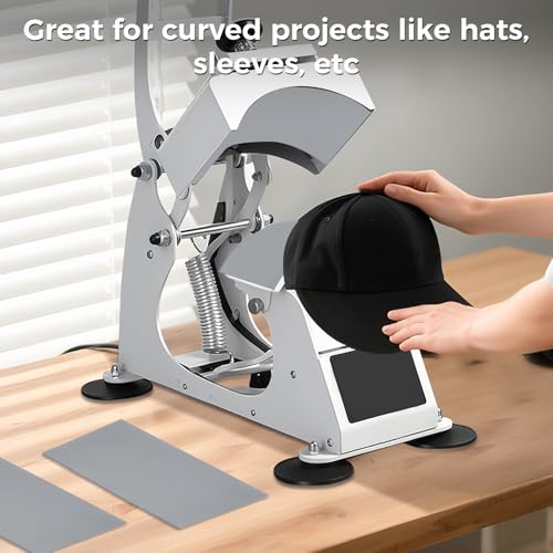 4 Pcs Silicone Heat Press Mat, Heat Press Pad for Hat HTV Transfer Vinyl, Heat Resistant, Cuttable, Hat Press Accessories for Hats and Small Items KCMOSGI