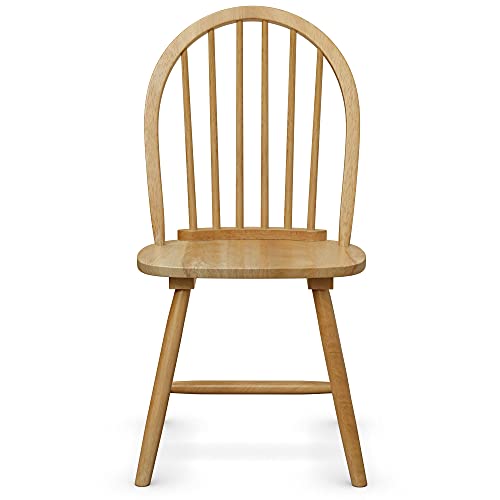 Giantex Wood Dining Chairs Set of 2, Windsor Chairs with Solid Wood Legs, High Spindle Back, H-Shaped Crossbars, Vintage Country Farmhouse Style Wooden Side Chairs Giantex