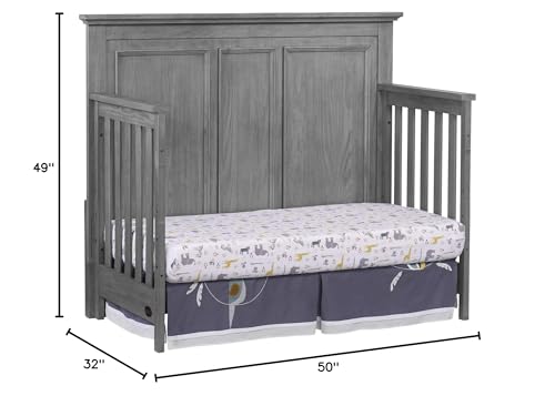 Oxford Baby Kenilworth 4-in-1 Convertible Baby Crib, Graphite Gray, GreenGuard Gold Certified Oxford Baby