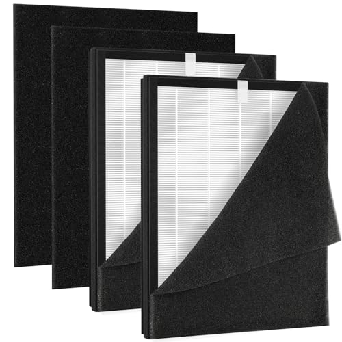 2 Pack KJ190L Filter Replacement Compatible with MOOKA KJ190L Air Purifier For Home Large Room 2000 Ft², 2 H13 HEPA Filters and 4 Washable PreFilters Pet Air Purifier Filters for Bedroom iSingo