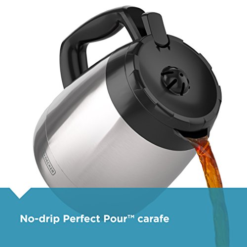 BLACK+DECKER 12-Cup Thermal Coffee Maker, Keep Coffee Hot with Insulated Stainless Steel Carafe, Digital Controls, Easy to Clean. BLACK+DECKER