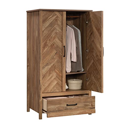 Sauder Cannery Bridge Armoire, L: 32.36" x W: 22.52" x H: 59.80", Sindoori Mango finish Sauder