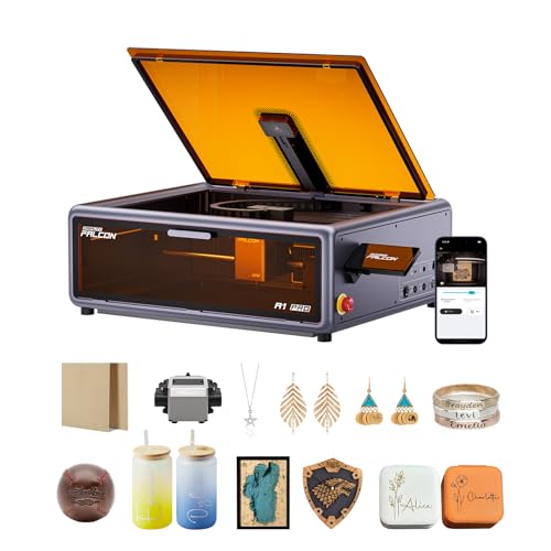 Creality Falcon A1 Pro 20W Laser Engraver, Full Enclosed 180W Output Laser Engraver Machine, Touch Screen, Auto Focus, APP Control, Pre-Assembled, Ideal for Wood and Metal, Class 1 Safety Creality