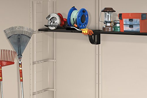 Keter Factor 6x3 Outdoor Storage Shed Kit-Perfect to Store Patio Furniture, Garden Tools Bike Accessories, Beach Chairs and Push Lawn Mower, Taupe & Brown Keter