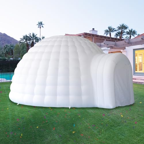 SAYOK 16.5ft Outdoor Portable Inflatable Igloo Dome with Air Blower, Outdoor Dome Tent Portable Night Club Party Tent Event Room for Backyard, Wedding, Event Party SAYOK